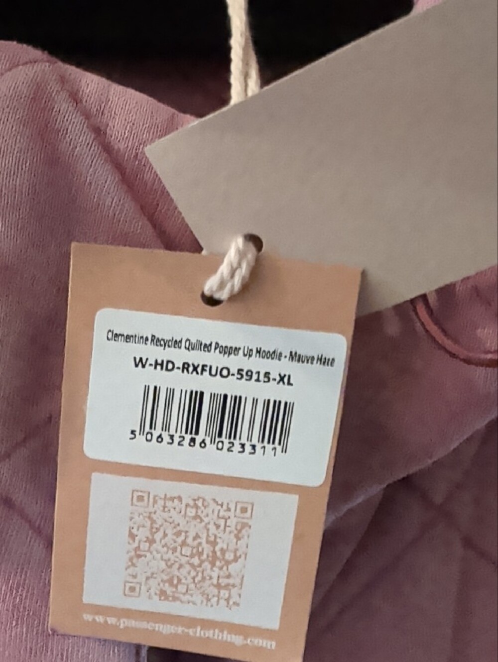Quilted Hooded Jacket - Dusty Pink - Picture 10 of 10